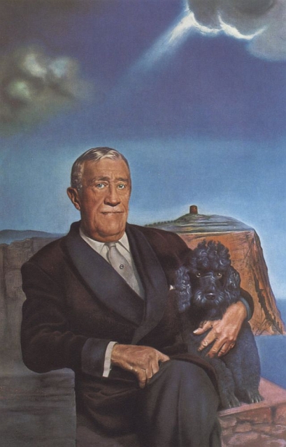 1958_05 Portraif of Chester Dale and His Dog Coco 1958.jpg